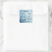 名前をカスタムするブックプレートおもしろい海賊版引用文 スクエアシール (バッグ)