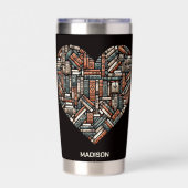 名前をカスタムするブックラバー 保温保冷タンブラー (背面)