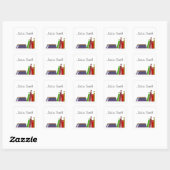 名前をカスタムするブックIDステッカー スクエアシール (シート)