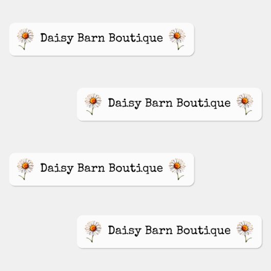 名前をカスタムするブティックファブリックアパレルベルデイジー ラベル (グループ)