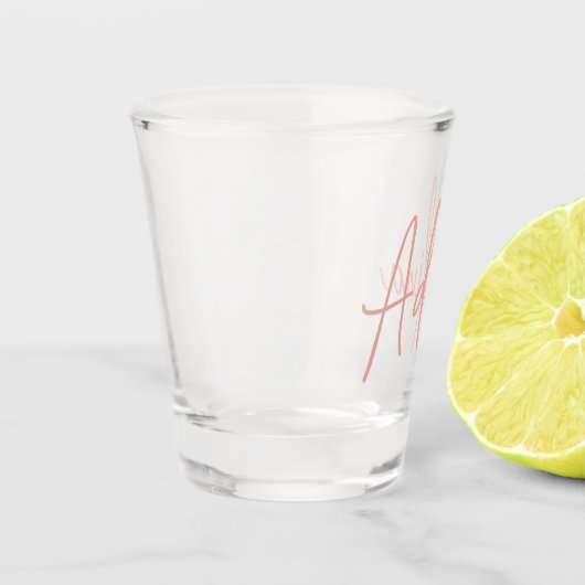 名前をカスタムするブライドメイドブライダルパーティ誕生日のお気に入り ショットグラス (左)