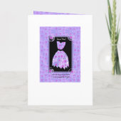 名前をカスタムするブライドメイド招待状パープルドレス 招待状 (裏面)