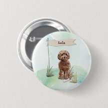 名前をカスタムするブラウンコックパポペットドッグ