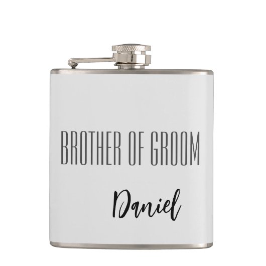 名前をカスタムするブラザーオブグルームフラスコ フラスク (正面)