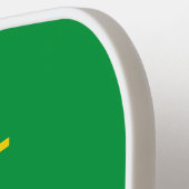 名前をカスタムするブラジル国旗 ピックルボールラケット (左詳細)