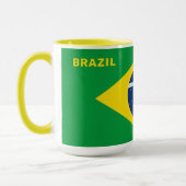 名前をカスタムするブラジル国旗 マグカップ (左)
