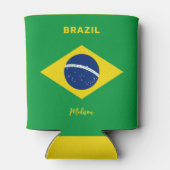 名前をカスタムするブラジル国旗 缶クーラー (裏面)