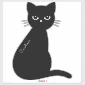 名前をカスタムするブラックキャットカースーツケース シール (シート)