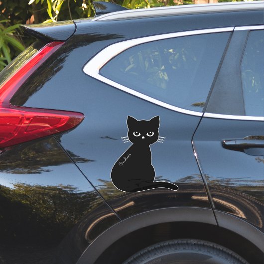 名前をカスタムするブラックキャットカースーツケース シール (車体側面)