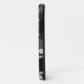 名前をカスタムするブラックグリッターラクロス棒 Case-Mate iPhoneケース (裏面/左)