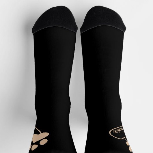 名前をカスタムするブラックソックス動物愛好家 ソックス (上部)