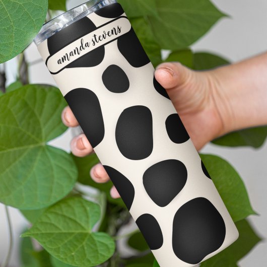 名前をカスタムするブラックタイポグラフィ抽象芸術パターン タンブラー