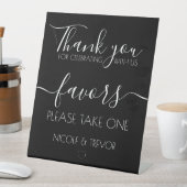 名前をカスタムするブラック・カリグラフィズ結婚・ウィズネス 台座サイン (インサイチュ)