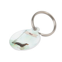 名前をカスタムするブラック&タンダシュンドペットドッグ