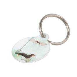 名前をカスタムするブラック&タンダシュンドペットドッグ ペット ネームタグ