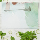 名前をカスタムするブリタニーペットドッグ キッチンタオル (折り畳み)