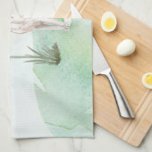 名前をカスタムするブリタニーペットドッグ キッチンタオル (四つ折り)