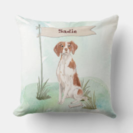 名前をカスタムするブリタニーペットドッグ クッション