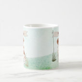 名前をカスタムするブリタニーペットドッグ コーヒーマグカップ (中央)