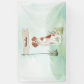 名前をカスタムするブリタニーペットドッグ 横断幕 (縦)