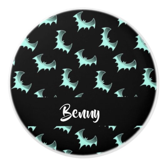 名前をカスタムするブルーこうもり セラミックノブ (正面)