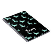 名前をカスタムするブルーこうもり ノートブック (右側)