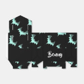 名前をカスタムするブルーこうもり フェイバーボックス (折り畳みなし)