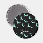 名前をカスタムするブルーこうもり マグネット (正面/裏面)