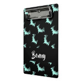 名前をカスタムするブルーこうもり ミニクリップボード (アングル2)