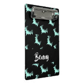 名前をカスタムするブルーこうもり ミニクリップボード (アングル)