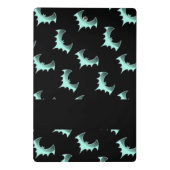 名前をカスタムするブルーこうもり ミニクリップボード (裏面)