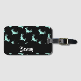 名前をカスタムするブルーこうもり ラゲッジタグ