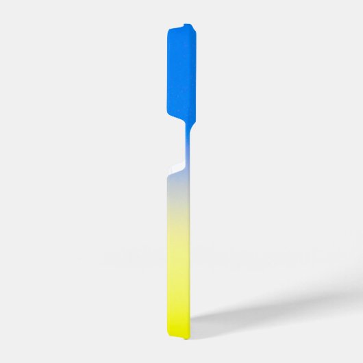 名前をカスタムするブルーと黄色ウクライナインスパイア iPhoneケース (右側面)