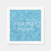 名前をカスタムするブルーウォーター色 スタンダードカクテルナプキン (正面)