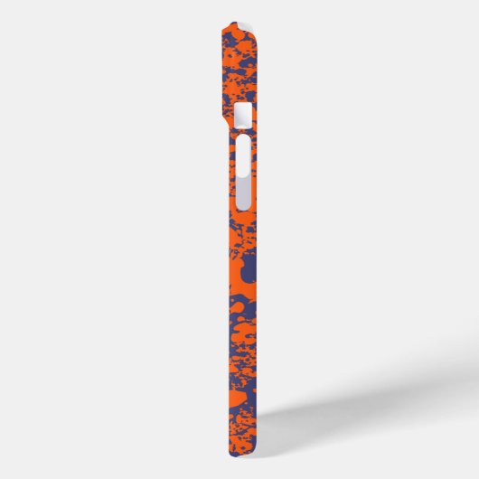 名前をカスタムするブルーオレンジサーフスタイルケース Case-Mate iPhoneケース (裏面 / 左)