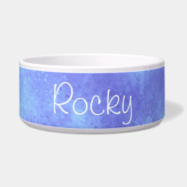 名前をカスタムするブルーストームクラウドセラミックペットボウル ボウル