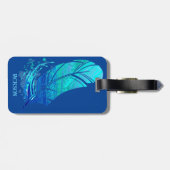 名前をカスタムするブルーフェザーラゲッジタグ ラゲッジタグ (裏面横)