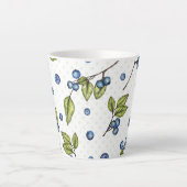 名前をカスタムするブルーベリー カフェラテマグ (正面)