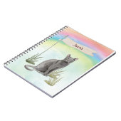 名前をカスタムするブルーロシアのキャットペット ノートブック (左側)