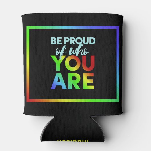 名前をカスタムするプライド缶冷却器 缶クーラー (裏面)