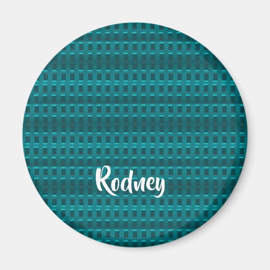 名前をカスタムするプラスチックブロック マグネット (正面)