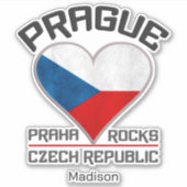 名前をカスタムするプラハ シール (正面)