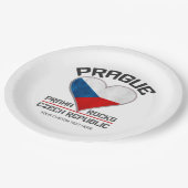 名前をカスタムするプラハ ペーパープレート (アングル)