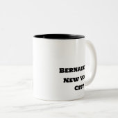 名前をカスタムするプレイス占領女性パイロット&誇りを持った ツートーンマグカップ (正面右)