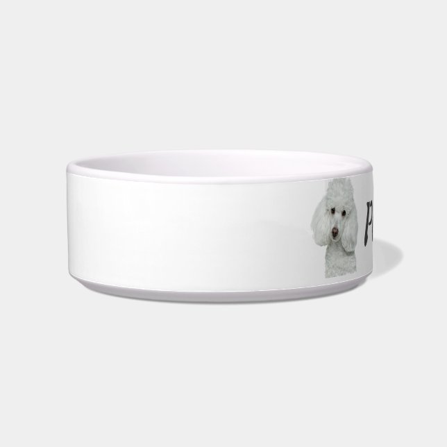 名前をカスタムするプードルドッグペット ボウル (左)