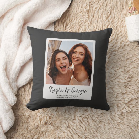 名前をカスタムするベスティフォトフレンズシスターズBFFおもしろい クッション (ブランケット)
