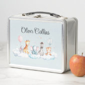 名前をカスタムするベビーゼブラと彼の友人たち メタルランチボックス (インサイチュ)