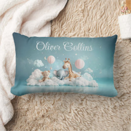 名前をカスタムするベビーゼブラと彼の友人たち ランバークッション