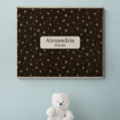 名前をカスタムするベビームーディカントリーブラウン子供部屋デコール ポスター