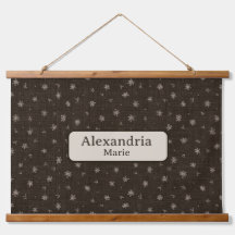 名前をカスタムするベビームーディカントリーブラウン子供部屋デコール